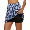 image:imageEkouaer Womens Active Performance Skort Lightweight Skirt for Running Tennis Golf Workout SportsNavy Flower
