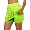 image:imageEkouaer Womens Active Performance Skort Lightweight Skirt for Running Tennis Golf Workout SportsNeon Green