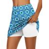 image:imageEkouaer Womens Active Performance Skort Lightweight Skirt for Running Tennis Golf Workout SportsOcean Flower