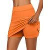 image:imageEkouaer Womens Active Performance Skort Lightweight Skirt for Running Tennis Golf Workout SportsOrange