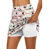 image:imageEkouaer Womens Active Performance Skort Lightweight Skirt for Running Tennis Golf Workout SportsPink Floral