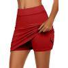 image:imageEkouaer Womens Active Performance Skort Lightweight Skirt for Running Tennis Golf Workout SportsRed