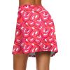 image:imageEkouaer Womens Active Performance Skort Lightweight Skirt for Running Tennis Golf Workout SportsRed Art Wave