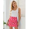 image:imageEkouaer Womens Active Performance Skort Lightweight Skirt for Running Tennis Golf Workout SportsRed Art Wave