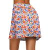 image:imageEkouaer Womens Active Performance Skort Lightweight Skirt for Running Tennis Golf Workout SportsRed Blue Floral