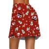 image:imageEkouaer Womens Active Performance Skort Lightweight Skirt for Running Tennis Golf Workout SportsRed Christmas Print