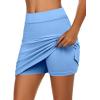 image:imageEkouaer Womens Active Performance Skort Lightweight Skirt for Running Tennis Golf Workout SportsSky Blue