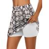 image:imageEkouaer Womens Active Performance Skort Lightweight Skirt for Running Tennis Golf Workout SportsSnake Print