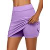 image:imageEkouaer Womens Active Performance Skort Lightweight Skirt for Running Tennis Golf Workout SportsViolets