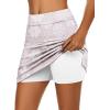 image:imageEkouaer Womens Active Performance Skort Lightweight Skirt for Running Tennis Golf Workout SportsWhite Floral