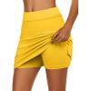 image:imageEkouaer Womens Active Performance Skort Lightweight Skirt for Running Tennis Golf Workout SportsYellow