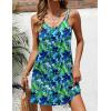 image:imageEkouaer Womens Bathing Suit Cover Up Sleeveless V Neck Swimsuit Coverups Summer Swimwear Beach Cover Ups with PocketsFloral Blue Green