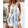 image:imageEkouaer Womens Bathing Suit Cover Up Sleeveless V Neck Swimsuit Coverups Summer Swimwear Beach Cover Ups with PocketsStripe Blue