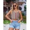 image:imageEkouaer Womens Bathing Suit Cover Up Sleeveless V Neck Swimsuit Coverups Summer Swimwear Beach Cover Ups with PocketsStripe Multicolor