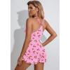 image:imageEkouaer Womens Cami Pajama Set Sleeveless Racerback Tank Top Pjs Soft SleepwearRed Cherry