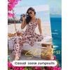 image:imageEkouaer Womens Casual Loose Jumpsuits One Piece Sleeveless Overalls Printed Long Pant Romper Fashion Boho Jumper with PocketFloral Print 2