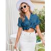 image:imageEkouaer Womens Lace Satin Pajama Set Button Down Pj Shorts Set Bridesmaids Getting Ready Outfits Casual Sleepwear XSXXLBlue Green