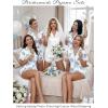 image:imageEkouaer Womens Lace Satin Pajama Set Button Down Pj Shorts Set Bridesmaids Getting Ready Outfits Casual Sleepwear XSXXLBlue Hydrangea