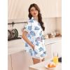 image:imageEkouaer Womens Lace Satin Pajama Set Button Down Pj Shorts Set Bridesmaids Getting Ready Outfits Casual Sleepwear XSXXLBlue Hydrangea