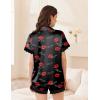 image:imageEkouaer Womens Lace Satin Pajama Set Button Down Pj Shorts Set Bridesmaids Getting Ready Outfits Casual Sleepwear XSXXLLove You Lips