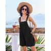 image:imageEkouaer Womens Overalls Summer Rompers Sleeveless Short Jumpsuits Casual Beach Vacation Outfits with PocketsBlack