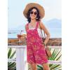image:imageEkouaer Womens Overalls Summer Rompers Sleeveless Short Jumpsuits Casual Beach Vacation Outfits with PocketsFloral Rose