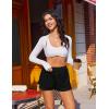 image:imageEkouaer Womens Pajama Shorts 2026 Soft Sleep Shorts Casual Pj Short Comfy Pajama Short Summer Drawstring Pajama BottomsBlack