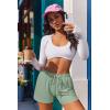 image:imageEkouaer Womens Pajama Shorts 2026 Soft Sleep Shorts Casual Pj Short Comfy Pajama Short Summer Drawstring Pajama BottomsLight Green