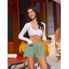 image:imageEkouaer Womens Pajama Shorts 2026 Soft Sleep Shorts Casual Pj Short Comfy Pajama Short Summer Drawstring Pajama BottomsLight Green