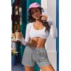 image:imageEkouaer Womens Pajama Shorts 2026 Soft Sleep Shorts Casual Pj Short Comfy Pajama Short Summer Drawstring Pajama BottomsLight Grey