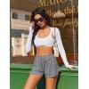 image:imageEkouaer Womens Pajama Shorts 2026 Soft Sleep Shorts Casual Pj Short Comfy Pajama Short Summer Drawstring Pajama BottomsLight Grey