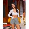 image:imageEkouaer Womens Pajama Shorts 2026 Soft Sleep Shorts Casual Pj Short Comfy Pajama Short Summer Drawstring Pajama BottomsLight Grey