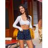 image:imageEkouaer Womens Pajama Shorts 2026 Soft Sleep Shorts Casual Pj Short Comfy Pajama Short Summer Drawstring Pajama BottomsNavy Star