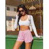 image:imageEkouaer Womens Pajama Shorts 2026 Soft Sleep Shorts Casual Pj Short Comfy Pajama Short Summer Drawstring Pajama BottomsPink
