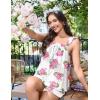image:imageEkouaer Womens Pajamas Sets 2 Piece Ruffle Bow Tank Top and Shorts Pjs Soft Bridal Pajama Cute Sleepwear Set XS2XLHydrangea Pink