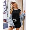 image:imageEkouaer Womens Rompers for Summer Casual One Piece Short Jumpsuit 2026 Striped Cap Sleeve Beach Clothes Travel OutfitsBlack
