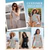 image:imageEkouaer Womens Rompers for Summer Casual One Piece Short Jumpsuit 2026 Striped Cap Sleeve Beach Clothes Travel OutfitsBrown Beige Striped