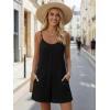 image:imageEkouaer Womens Summer Casual Rompers 2026 Loose Sleeveless Overalls Adjustable Shorts Jumpsuits with Pockets OutfitsBlack