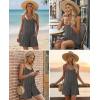 image:imageEkouaer Womens Summer Casual Rompers 2026 Loose Sleeveless Overalls Adjustable Shorts Jumpsuits with Pockets OutfitsDark Grey