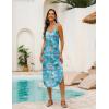 image:imageEkouaer Womens Swimsuit Beach Cover Up Dress Spaghetti Strap V Neck Swimwear A Line 2026 Bathing Suit Coverups with PocketsBlue Flamingo
