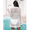 image:imageEkouaer Womens Swimsuit Cover Ups Crochet Swim Coverup Knit Bathing Suit Knit Beach Vacation Outfits SwimwearC White