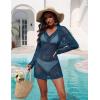 image:imageEkouaer Womens Swimsuit Cover Ups Crochet Swim Coverup Knit Bathing Suit Knit Beach Vacation Outfits SwimwearD Bluegreen