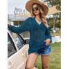 image:imageEkouaer Womens Swimsuit Cover Ups Crochet Swim Coverup Knit Bathing Suit Knit Beach Vacation Outfits SwimwearD Bluegreen