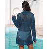 image:imageEkouaer Womens Swimsuit Cover Ups Crochet Swim Coverup Knit Bathing Suit Knit Beach Vacation Outfits SwimwearD Bluegreen