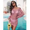 image:imageEkouaer Womens Swimsuit Cover Ups Crochet Swim Coverup Knit Bathing Suit Knit Beach Vacation Outfits SwimwearHot Pink
