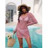image:imageEkouaer Womens Swimsuit Cover Ups Crochet Swim Coverup Knit Bathing Suit Knit Beach Vacation Outfits SwimwearHot Pink