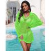 image:imageEkouaer Womens Swimsuit Cover Ups Crochet Swim Coverup Knit Bathing Suit Knit Beach Vacation Outfits SwimwearLemon Green