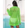 image:imageEkouaer Womens Swimsuit Cover Ups Crochet Swim Coverup Knit Bathing Suit Knit Beach Vacation Outfits SwimwearLemon Green