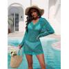 image:imageEkouaer Womens Swimsuit Cover Ups Crochet Swim Coverup Knit Bathing Suit Knit Beach Vacation Outfits SwimwearMint Green