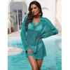 image:imageEkouaer Womens Swimsuit Cover Ups Crochet Swim Coverup Knit Bathing Suit Knit Beach Vacation Outfits SwimwearMint Green